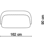 Sofa 3S 1.6m - Laroc